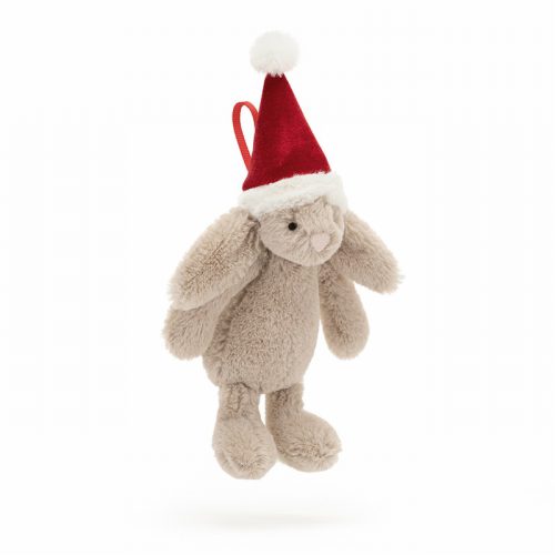 BAS6CBORN.jpg Bashful Christmas Bunny Decoration - Image 1